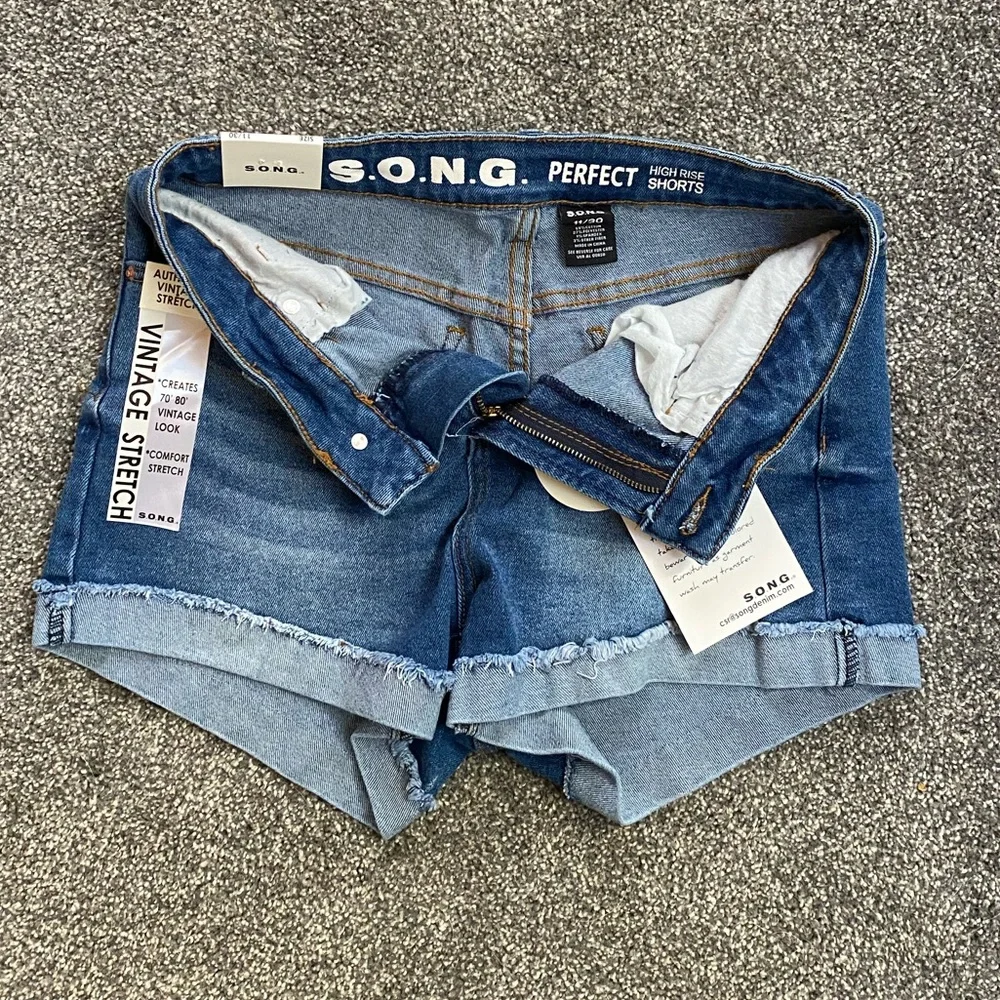 High Rise Jean Shorts - Picture 5 of 11